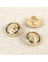Bouton métal cœur 23 mm - Or