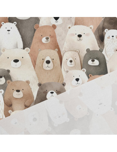 Tissu coton premium - Ours en peluche