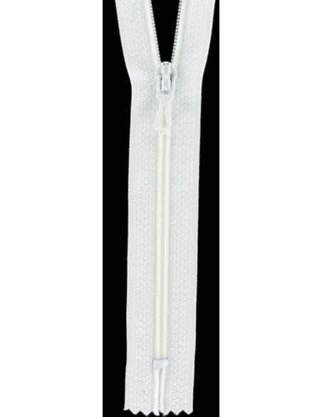 Fermeture éclair nylon - Blanc
