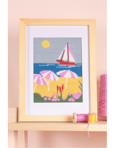 Canevas Pénélope motif plage