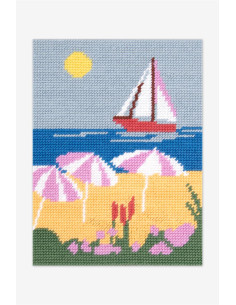 Canevas Pénélope motif plage 2