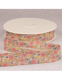 Biais Fleurette - Rose