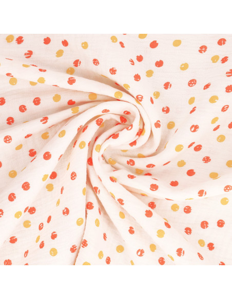 Tissu double gaze de coton - Confetti