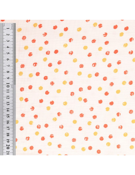 Tissu double gaze de coton - Confetti