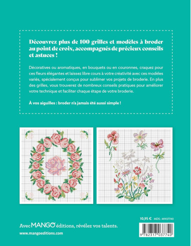 Livre fleurs - 100 modèles à broder