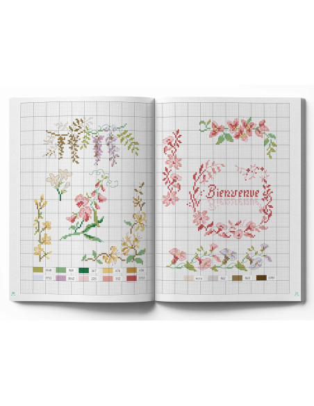 Livre fleurs - 100 modèles à broder
