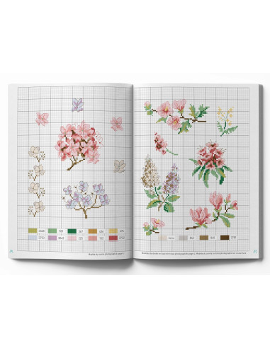 Livre fleurs - 100 modèles à broder