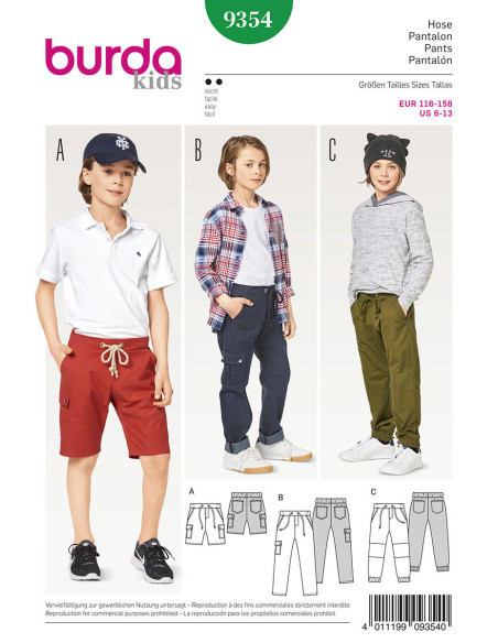 Patron de pantalon - Burda 9354