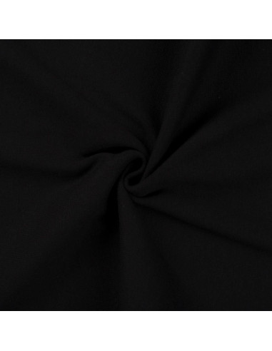 Tissu jersey bord côte - Noir