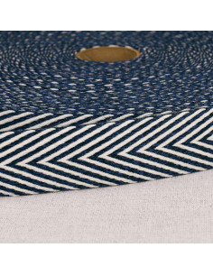 Sangle chinée chevrons - Bleu marine