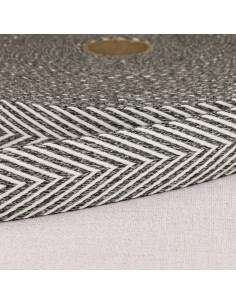 Sangle chinée chevrons - Gris