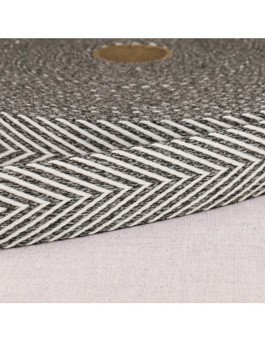 Sangle chinée chevrons - Gris