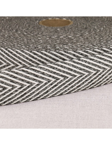 Sangle chinée chevrons - Gris