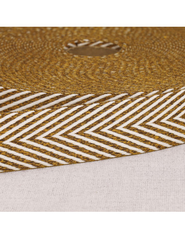 Sangle chinée chevrons - Ocre