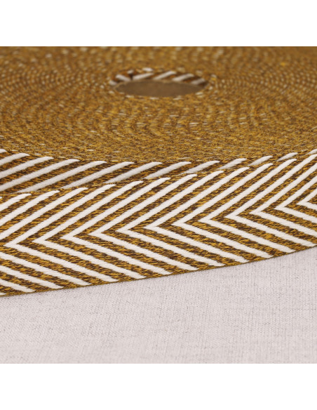 Sangle chinée chevrons - Ocre