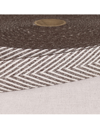 Sangle chinée chevrons - Marron