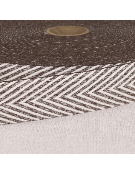 Sangle chinée chevrons - Marron