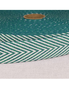 Sangle chinée chevrons - Bleu canard