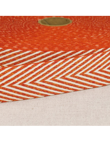 Sangle chinée chevrons - Orange