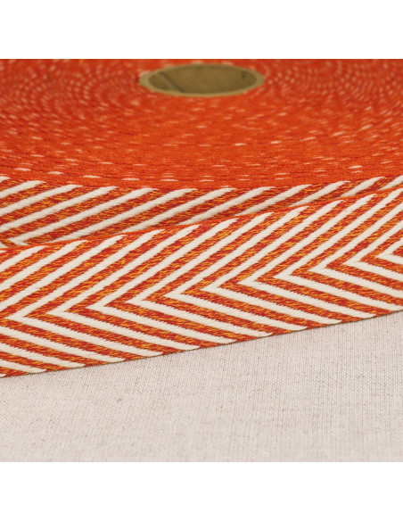 Sangle chinée chevrons - Orange