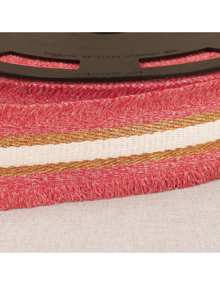 Sangle frangette lurex - Rouge