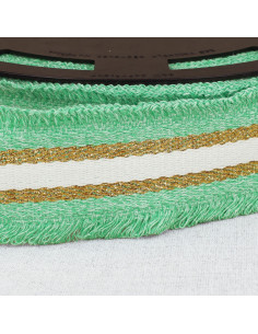 Sangle frangette lurex - Vert clair