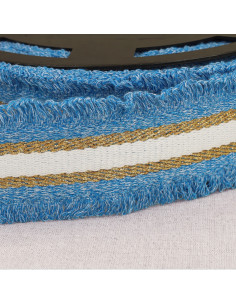 Sangle frangette lurex - Bleu