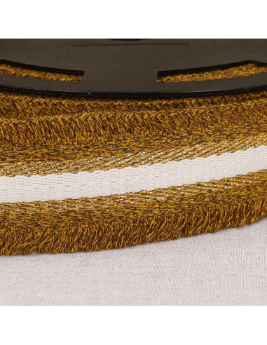 Sangle frangette lurex - Ocre