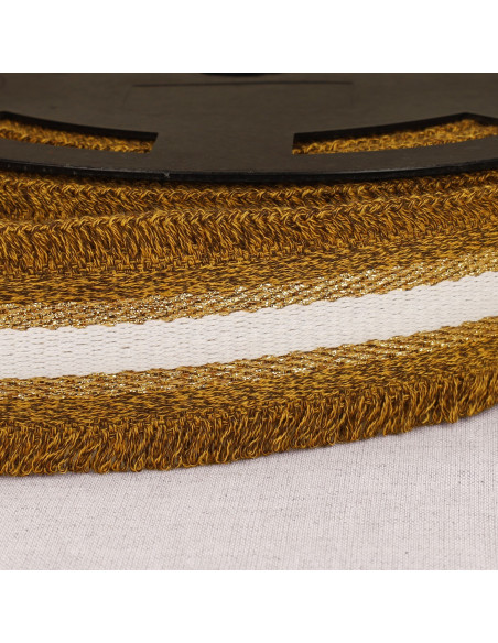 Sangle frangette lurex - Ocre