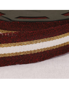 Sangle frangette lurex - Bordeaux