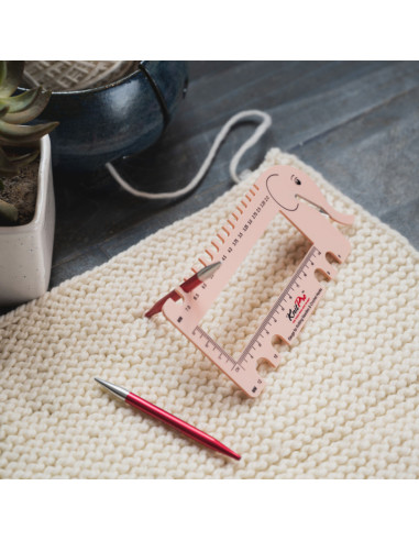 Jauge tricot multifonctions rose KnitPro