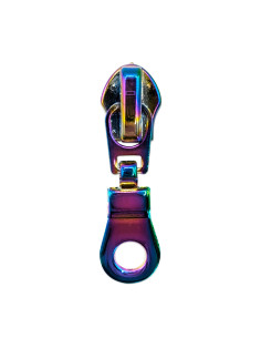 Curseur pour fermeture nylon 5 mm - Arc-en-ciel