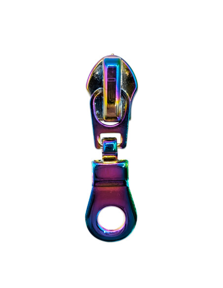 Curseur pour fermeture nylon 5 mm - Arc-en-ciel