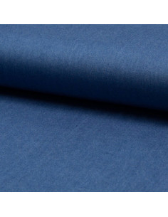 Tissu viscose chambray - Bleu moyen