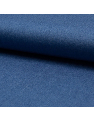 Tissu viscose chambray - Bleu moyen