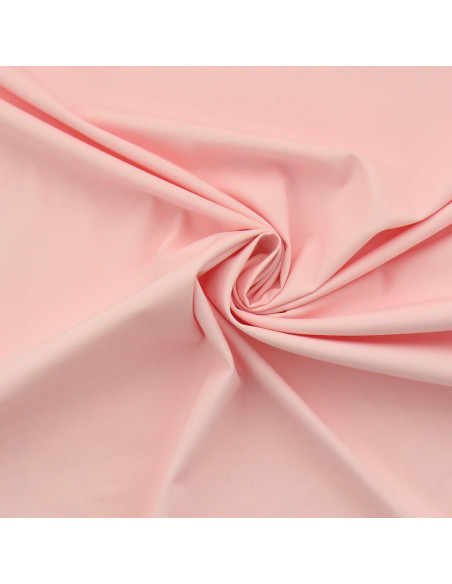 Tissu popeline de coton stretch - Rose