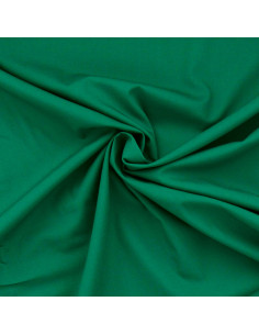 Tissu popeline de coton stretch - Vert