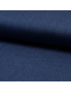 Tissu viscose chambray - Bleu jeans