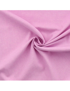 Tissu coton lin - Rose bonbon