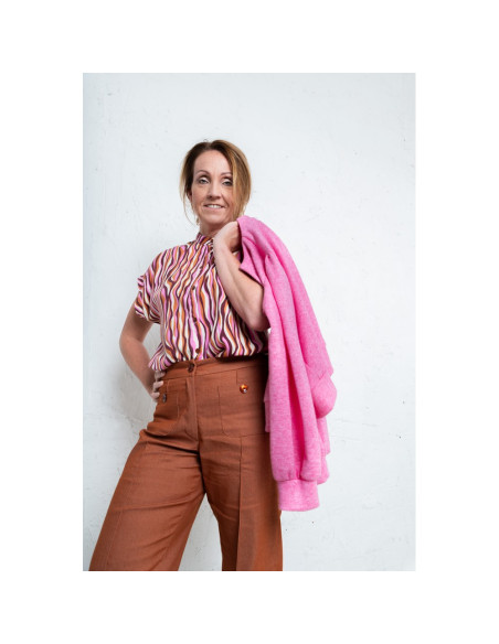 Tissu jeans Denim stretch - Rouille