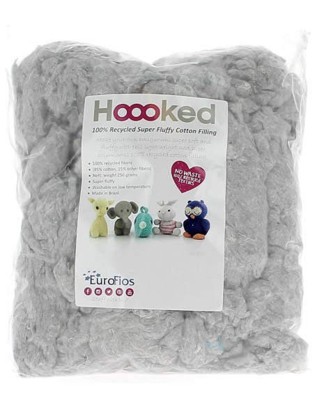 Fibre de rembourrage Hoooked 250 g - Gris nuage