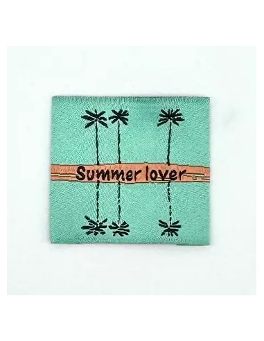 Lot de 5 étiquettes tissées à coudre Summer love