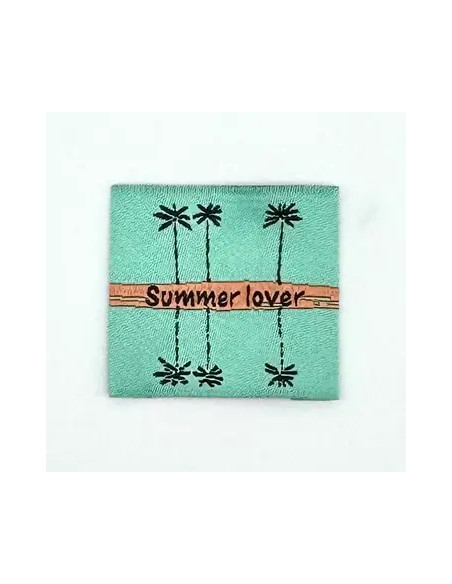 Lot de 5 étiquettes tissées à coudre Summer love