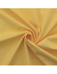Tissu popeline de coton - Jaune paille