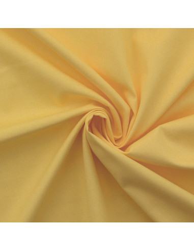 Tissu popeline de coton - Jaune paille