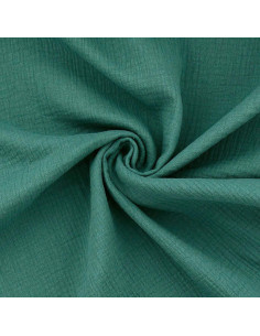 Tissu double gaze de coton - Eucalyptus