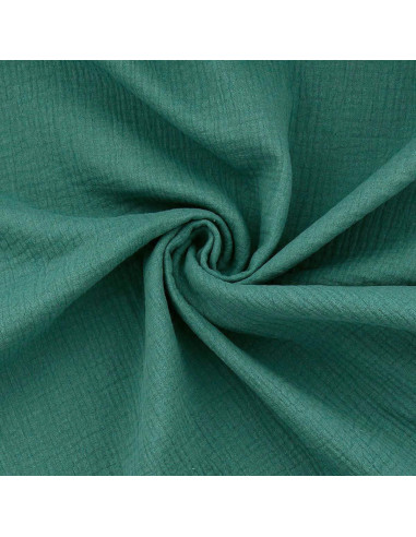 Tissu double gaze de coton - Eucalyptus
