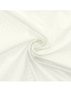 Tissu coton plumetis - Écru
