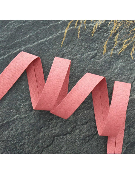 Biais tout textile polycoton - Vieux rose