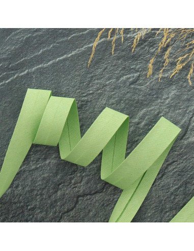 Biais tout textile polycoton - Vert clair